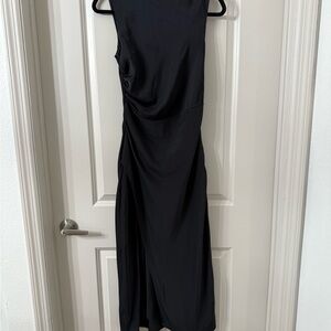 Abercrombie & Fitch Black Ruched Cocktail Dress